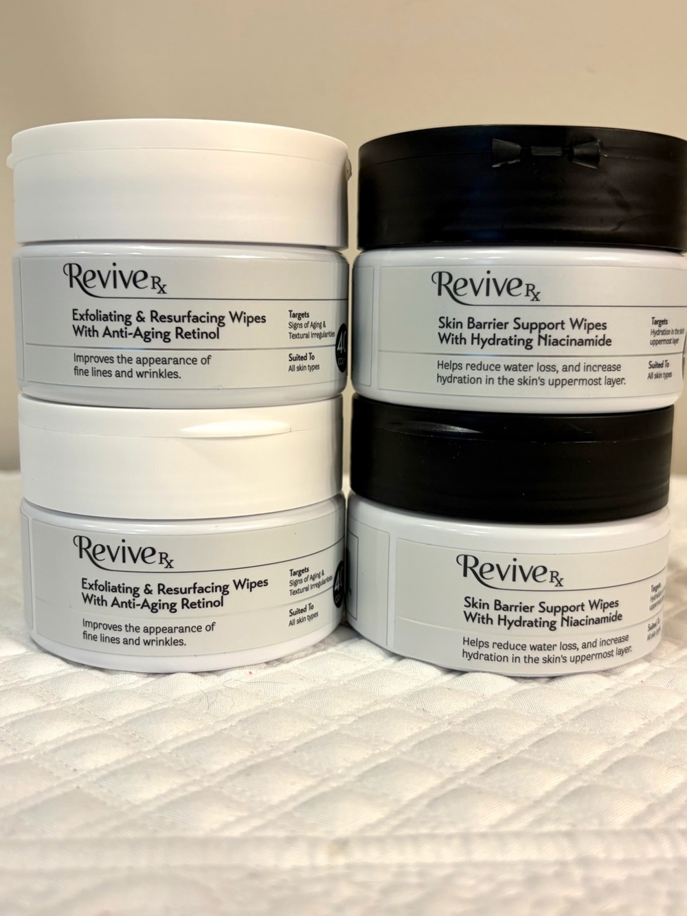 Revive RX Exfoliating & Skin Barrier Support Wipes Duo 160 total